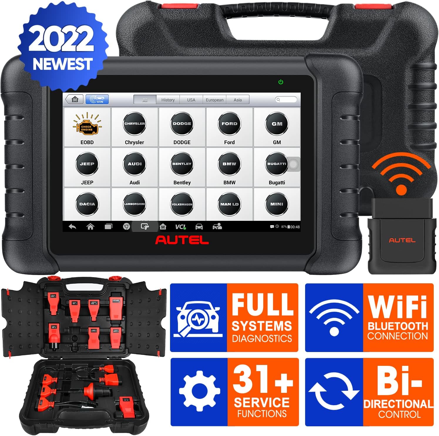2022 Newest Car Diagnostic Scan Tool with Full Bi-Directional Control, ECU Coding, All System Diagnosis, 30+ Service R2171