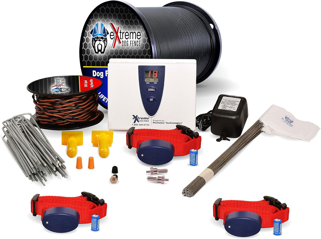 Underground Electric Dog Fence System, 2 Dog, 1000 Feet Wire V7407