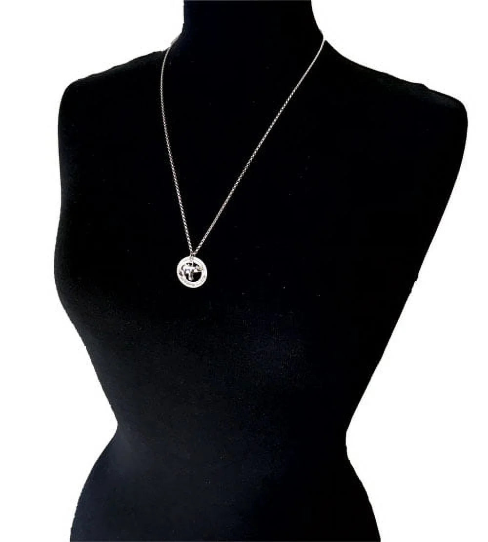 Clear Crystal Lightning Bolt Ring Necklace O65658