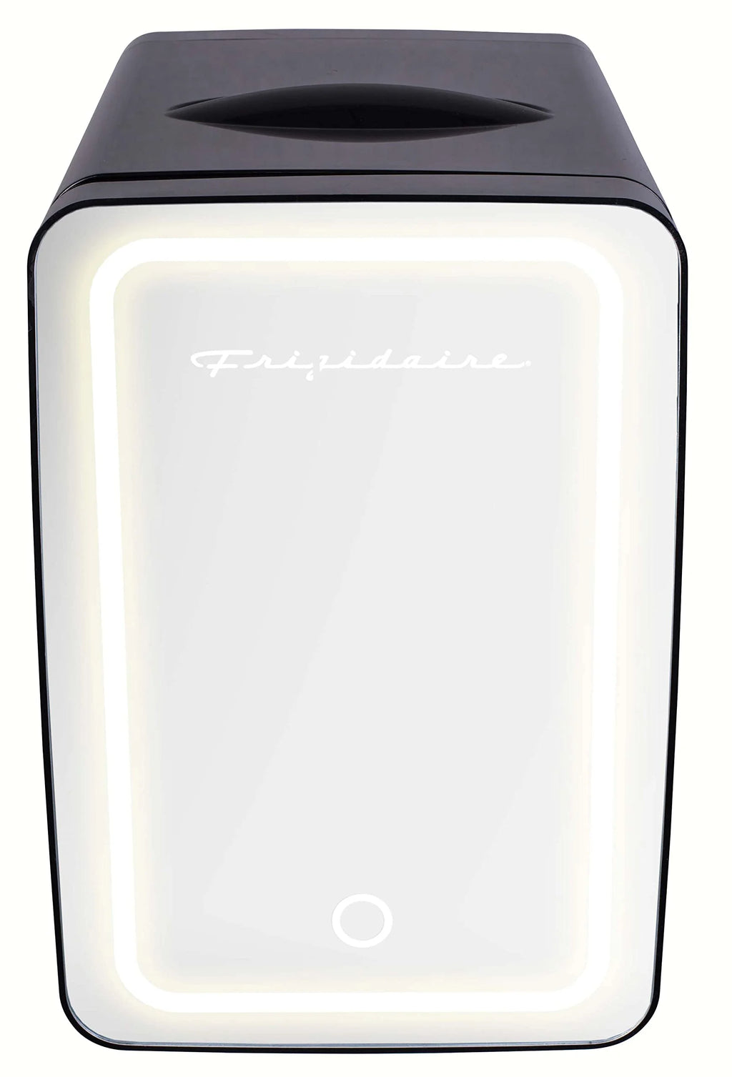 Mini Portable Lighted Mirror Fridge Cooler, 6.5L Capacity, Black O3923