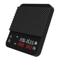 Black Rechargeable Digital Coffee Scale with Timer, 3000g/0.1g, Pack of 2 Q2577
