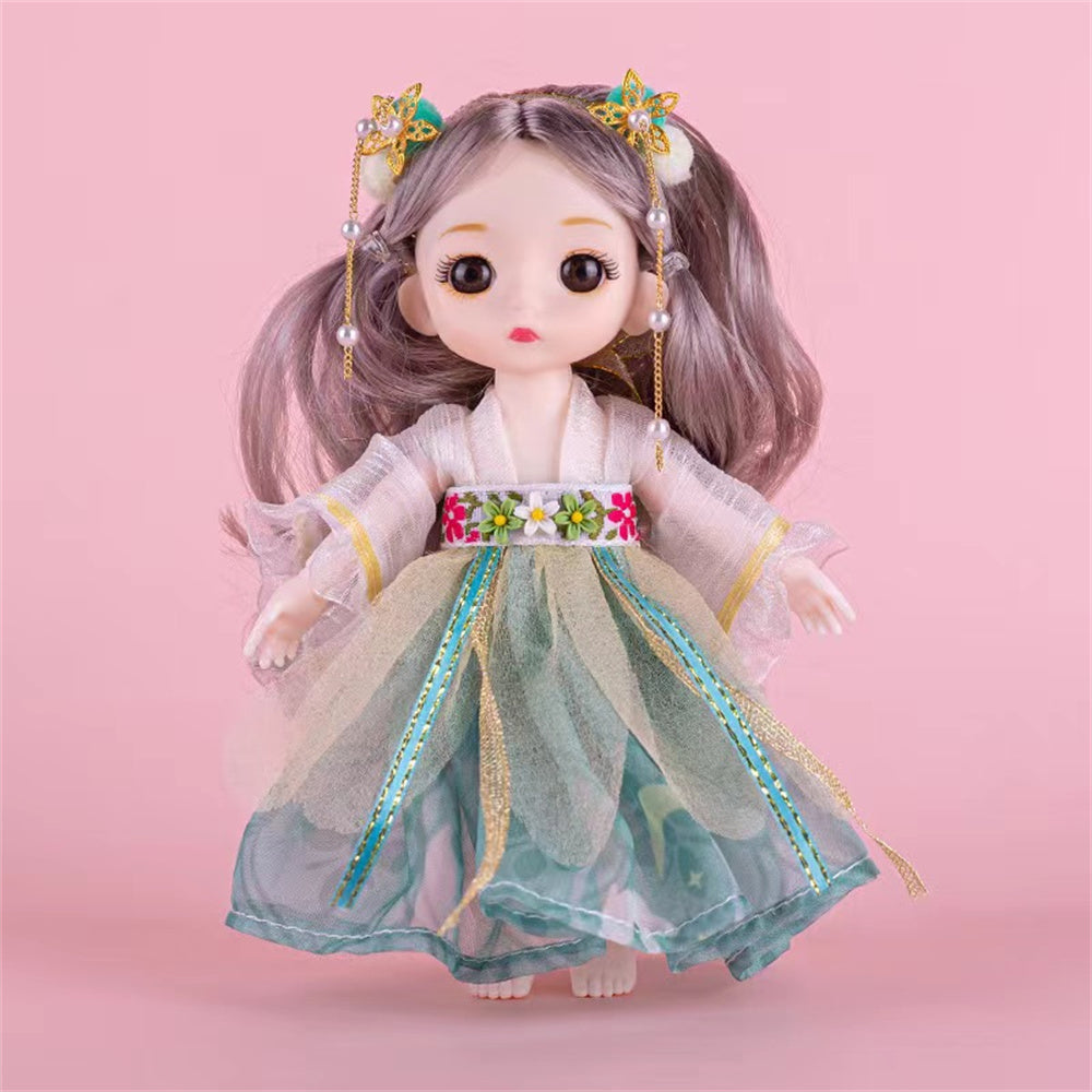 17cm Doll Antique Hanfu Costume Dress Set W4925