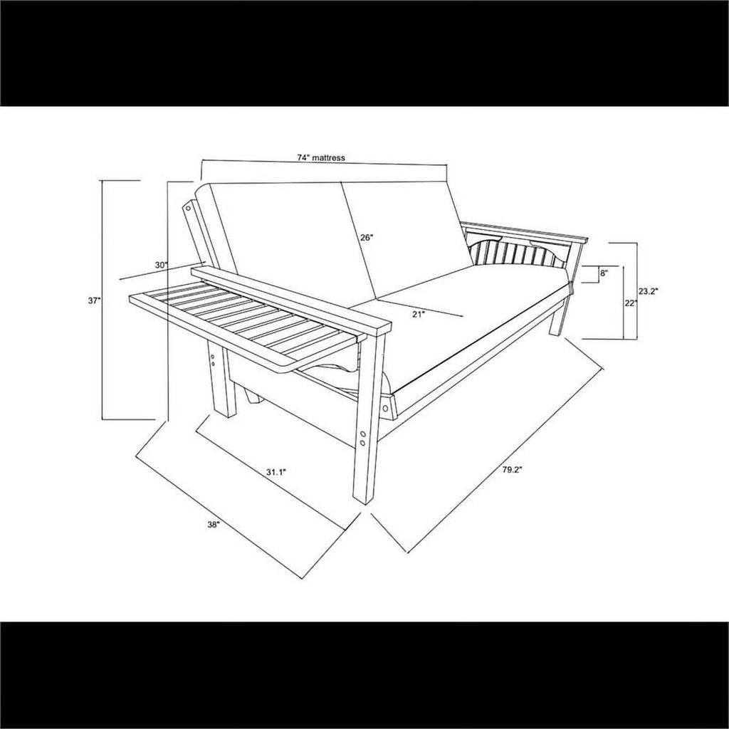 Blue Sofa Sleeper with Storage and Mattress R9381