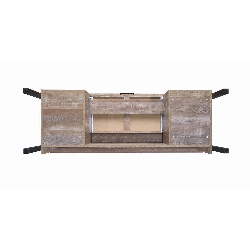 Weathered Oak 4-Drawer Office Desk G757