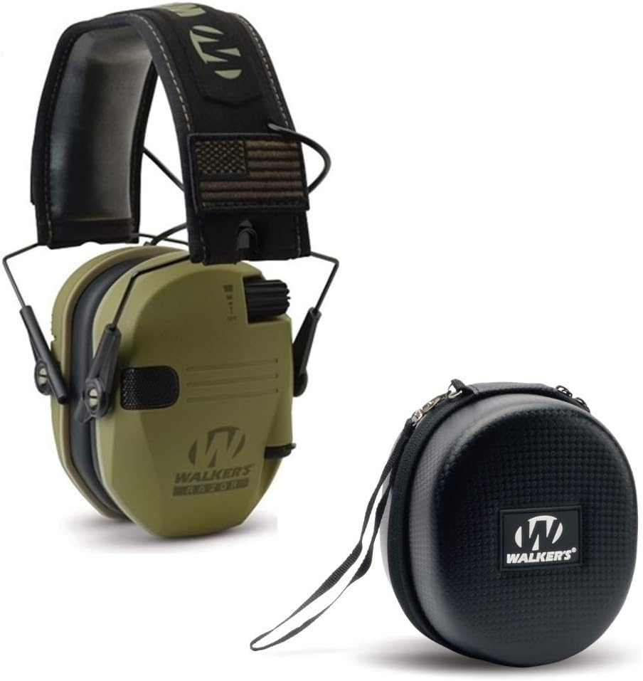 Razor Slim Electronic Shooting Hearing Protection Muff with Protective Case Z999148
