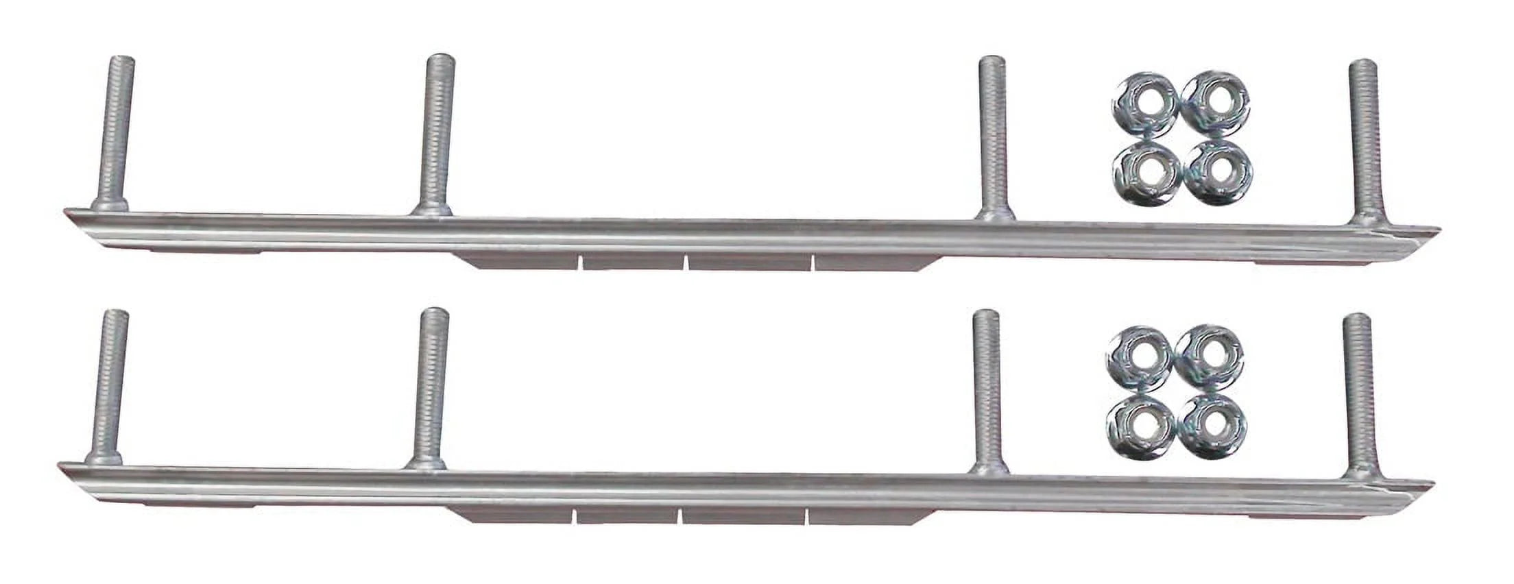 Orange Razor Snowmobile Skis with 4.5" Shaper Bars Complete Kit N5055