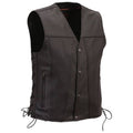 Men's Leather Motorcycle Vest 4XL Black M551951