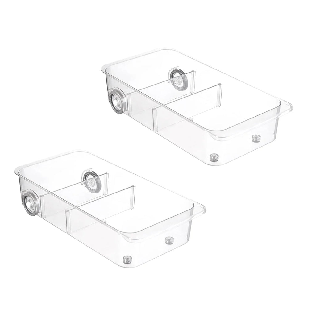 Clear Fridge Drawer Organizer Storage Bins 2 Piece I7246