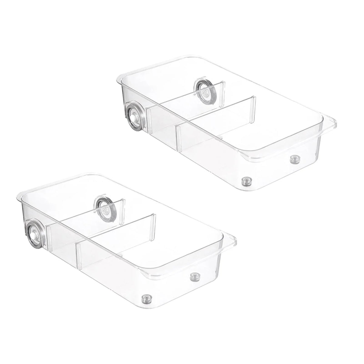 Clear Fridge Drawer Organizer Storage Bins 2 Piece I7246