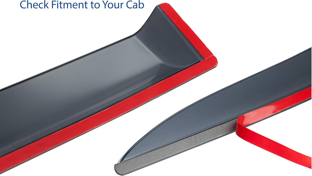 Shatterproof Tape-on Window Deflectors for GMC Sierra Crew Cab, 4 pcs F491409