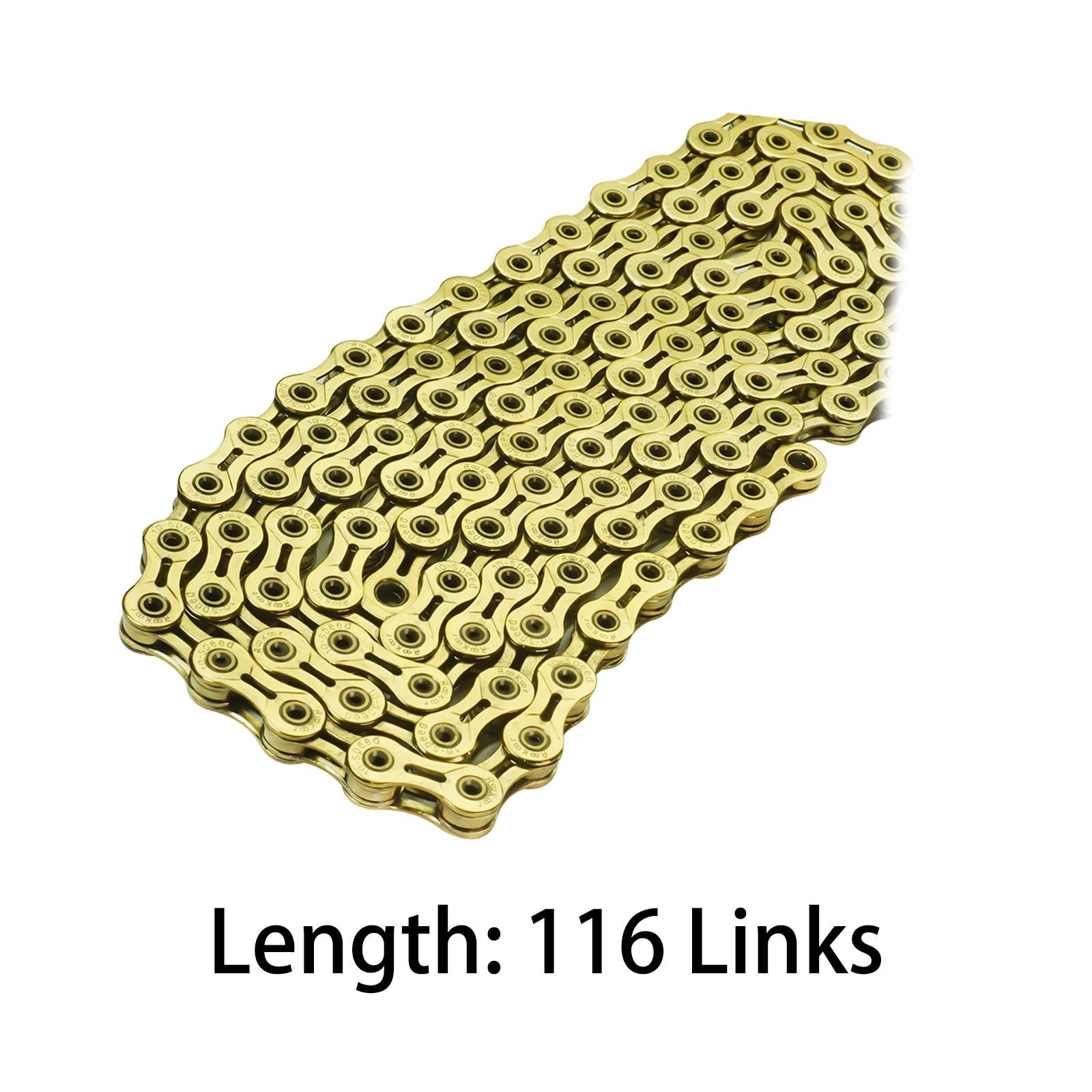 Yellow 116 Links Bicycle Chain I365