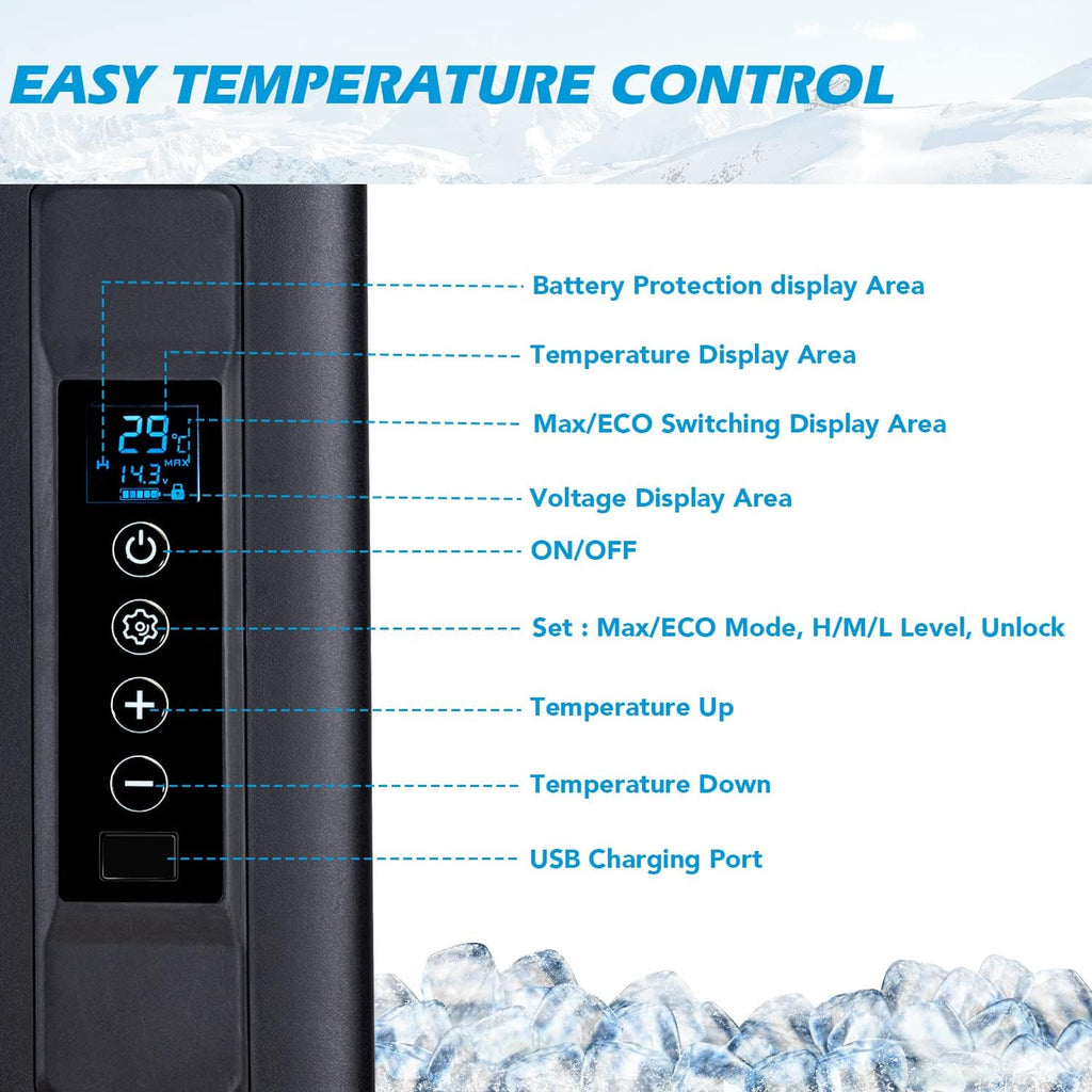 30Qt Car Refrigerator Portable Freezer RV Fridge Cooler 12V/24V C6322