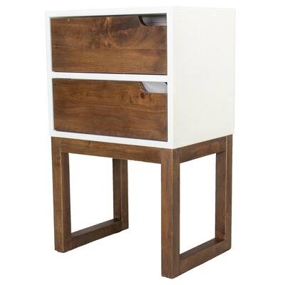 Brown 2-Drawer End Table C124758