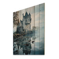 Natural Pine Wood Cityscapes Print G228947