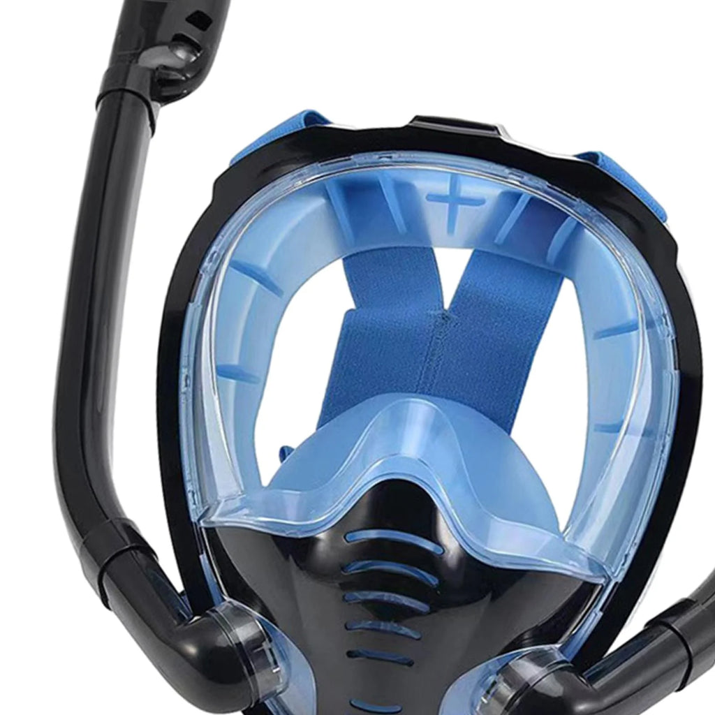 Blue Double Tube Snorkeling Goggles with Camera Mount L996680