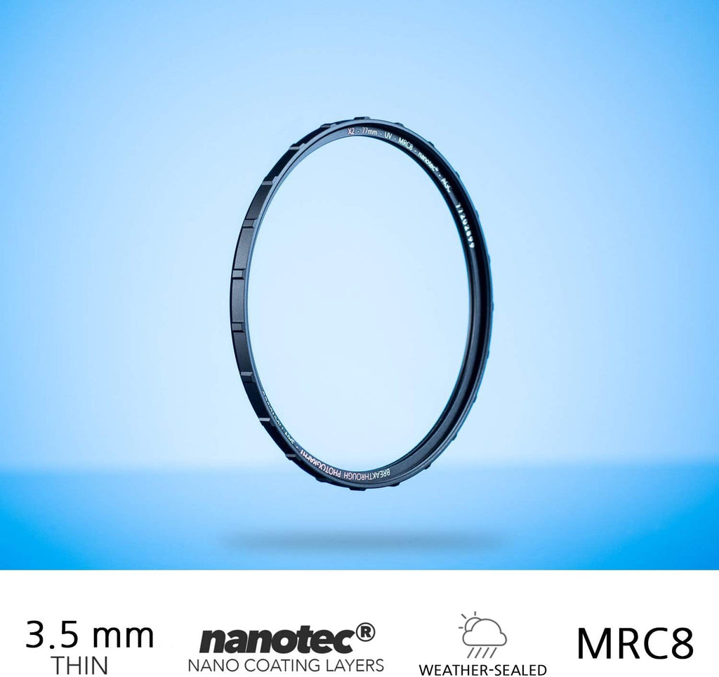 82mm X2 UV Filter for Camera Lenses with Lens Cloth, Pack of 2 L34432