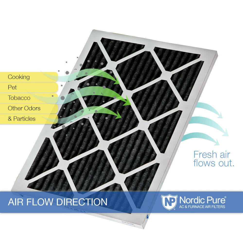 12x12x1 Carbon Pleated Furnace Filters 6 Pack J845