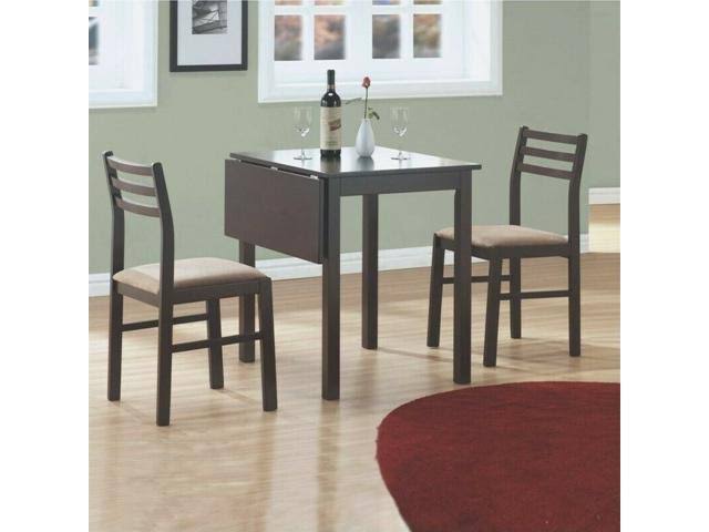 3 Piece Solid-Top Drop Leaf Dining Set W207