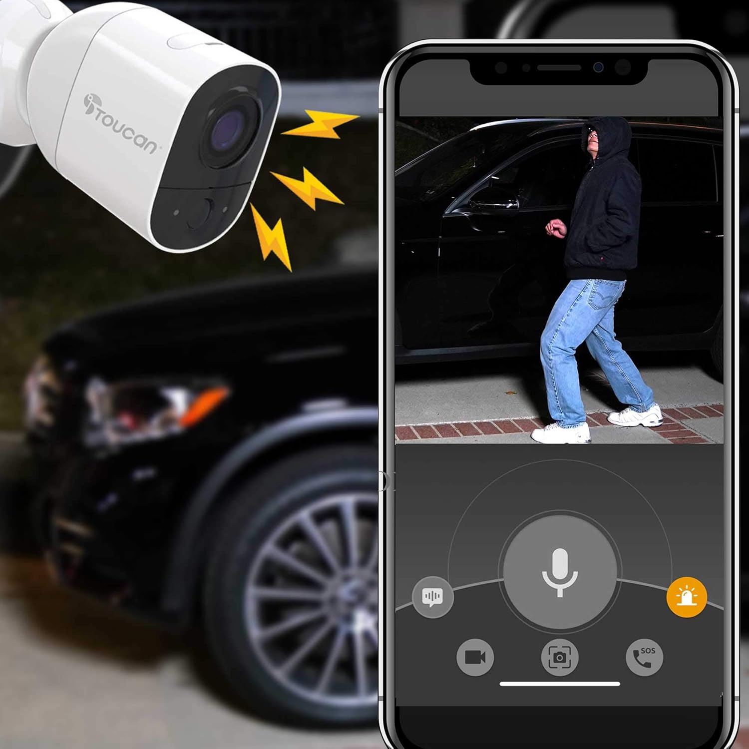 Wireless Battery Powered Security Camera, 1080P, Night Vision, 2-Way Audio C18794