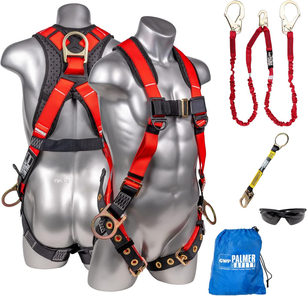 Full Body Harness with 5 Point Adjustment, Dorsal D-ring, and Fall Indicators H14536