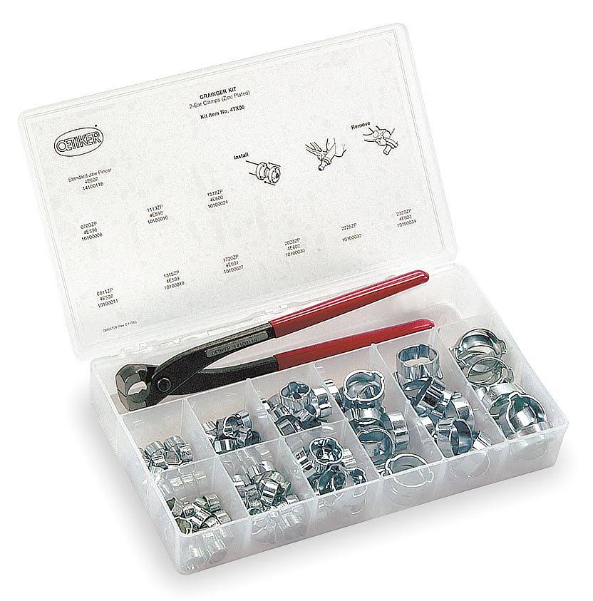 124 Pc Steel Hose Clamp Assortment H92571