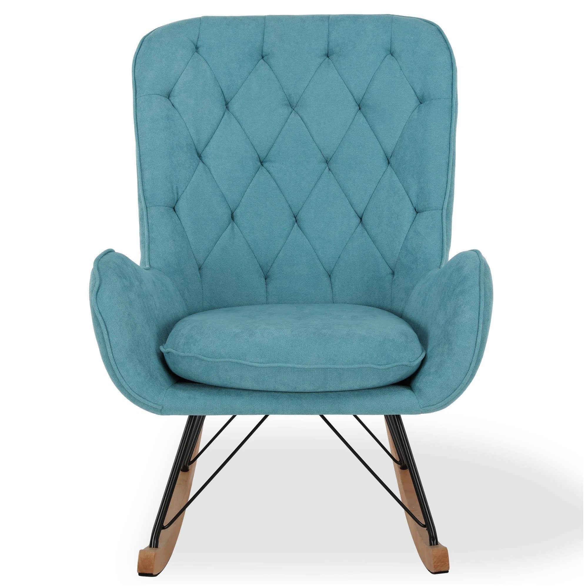 Blue Rocker Chair with Side Storage Pockets H539530