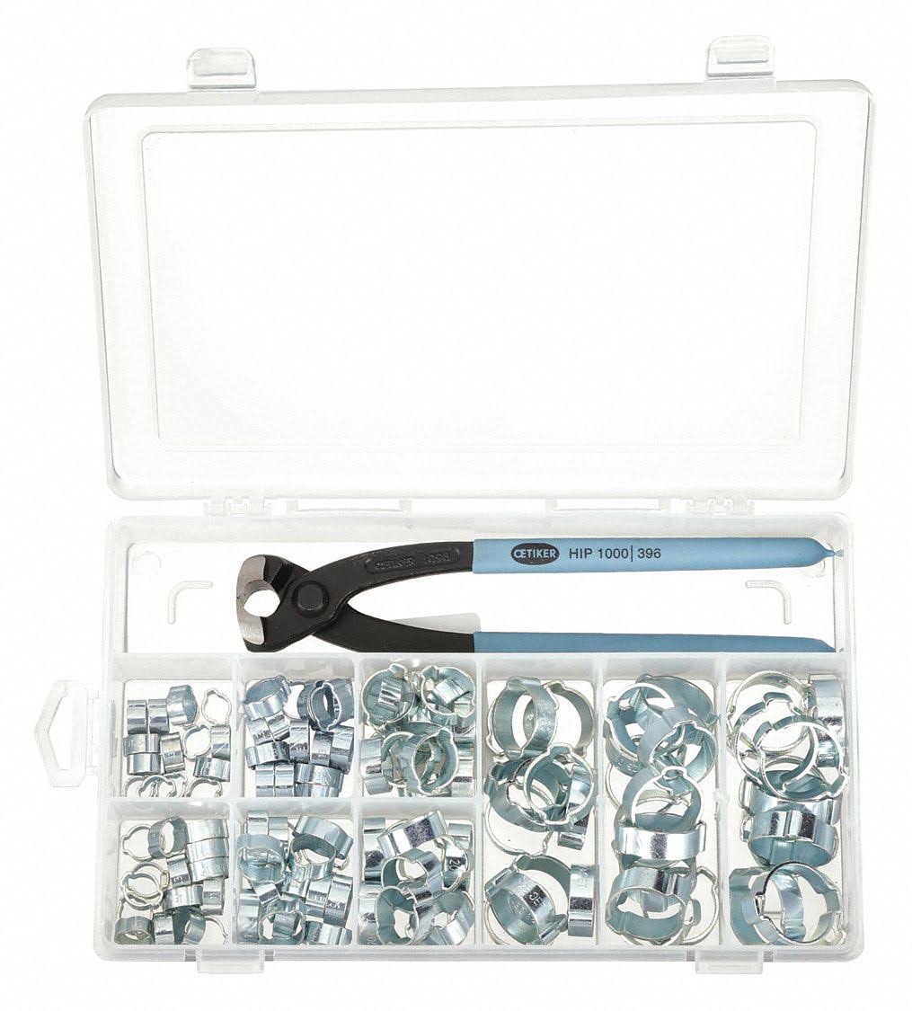 124 Pc Steel Hose Clamp Assortment H92571