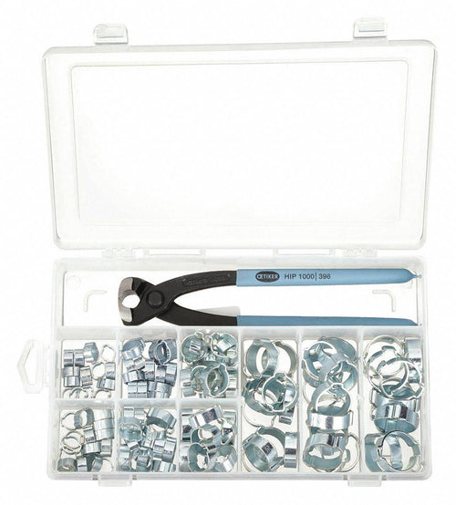 124 Pc Steel Hose Clamp Assortment H92571