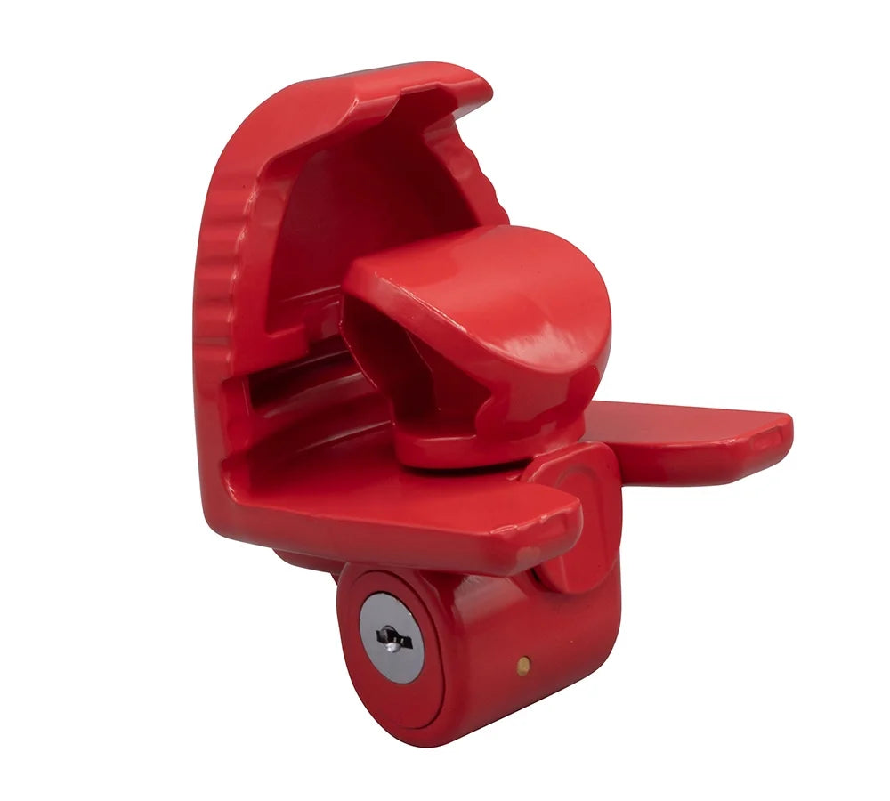 Red Steel Trailer Ball Hitch Lock L48083