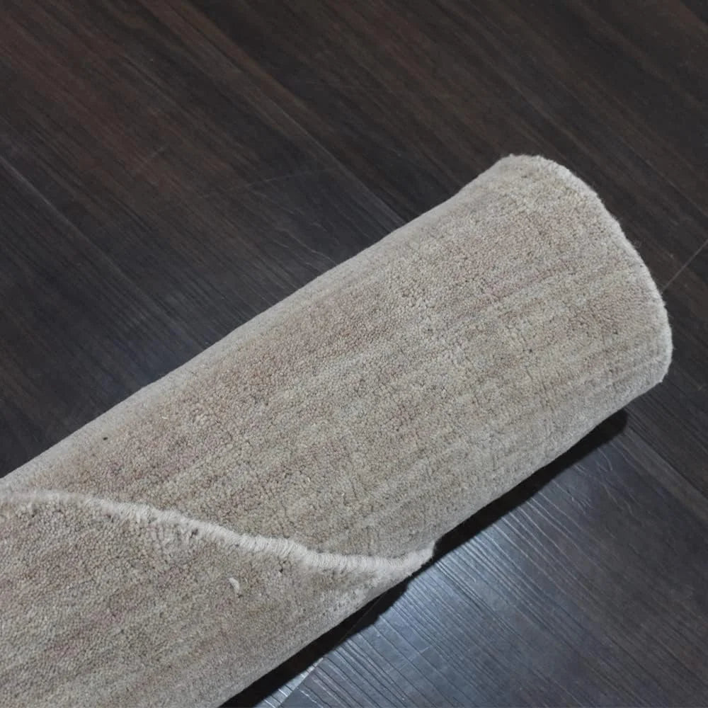 Beige Wool Octagon Area Rug I511573