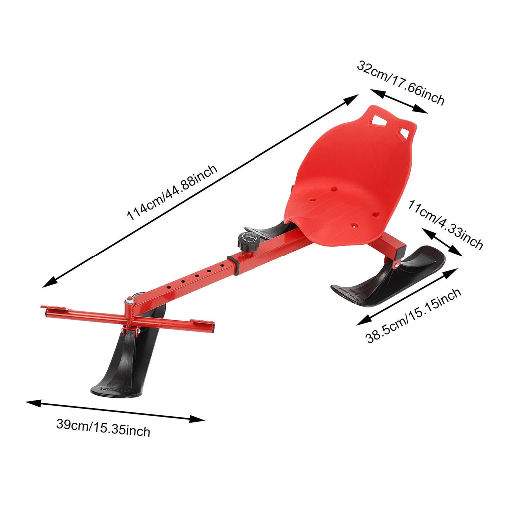 Steel Frame Snow Scooter Sled Ski Slider with Steering Pedal T812