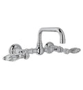 Tuscan Brass Wall Mount Bridge Lavatory Faucet H9102