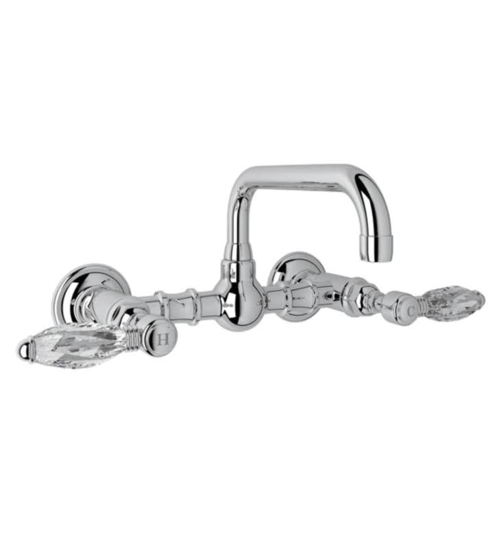 Tuscan Brass Wall Mount Bridge Lavatory Faucet H9102