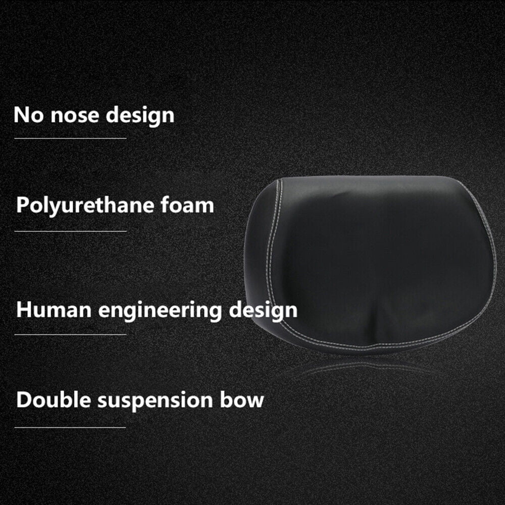 Black Noseless Bicycle Seat Cushion with PU Pad W535760