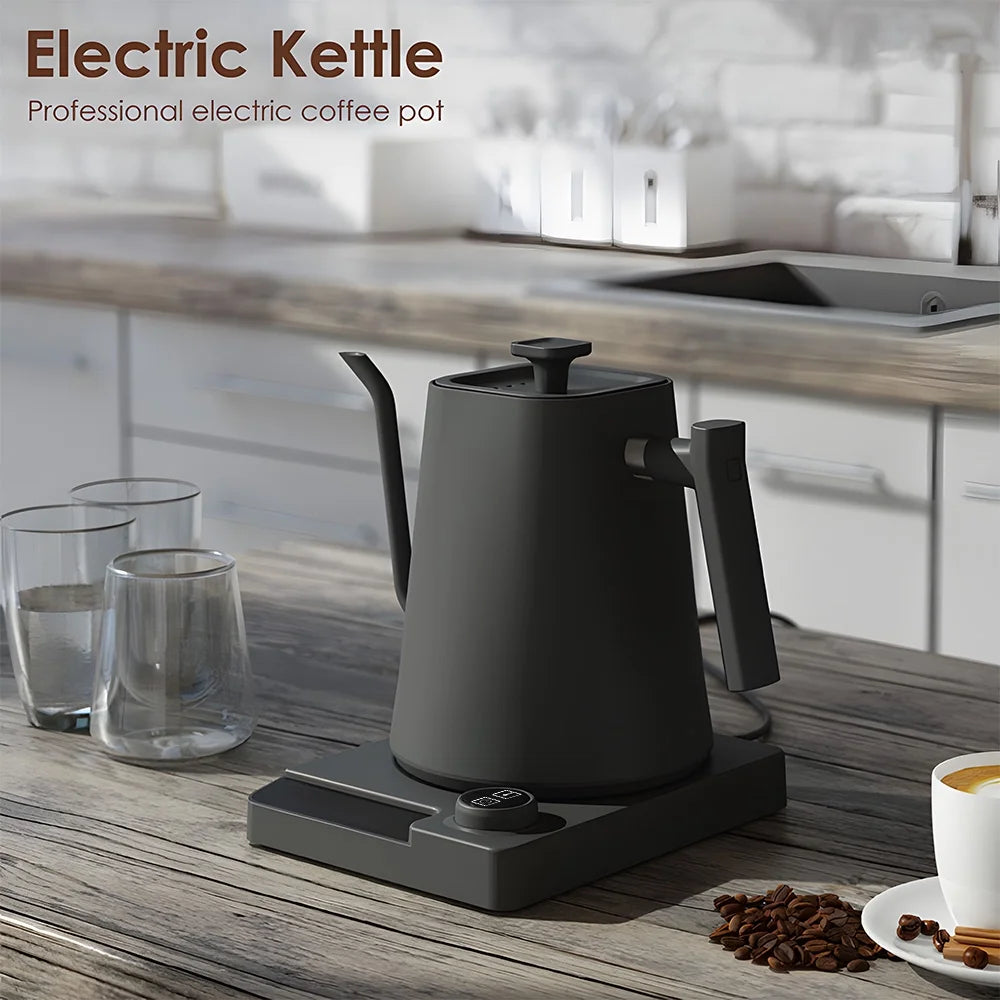 1.0L Stainless Steel Gooseneck Kettle with Temperature Control N211