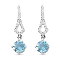 18K White Gold Stud Solitaire Earrings V2212