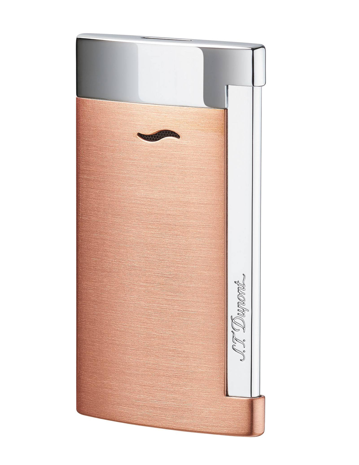 Slim 7 Single Torch Flame Lighter - Brushed Copper & Chrome V91130