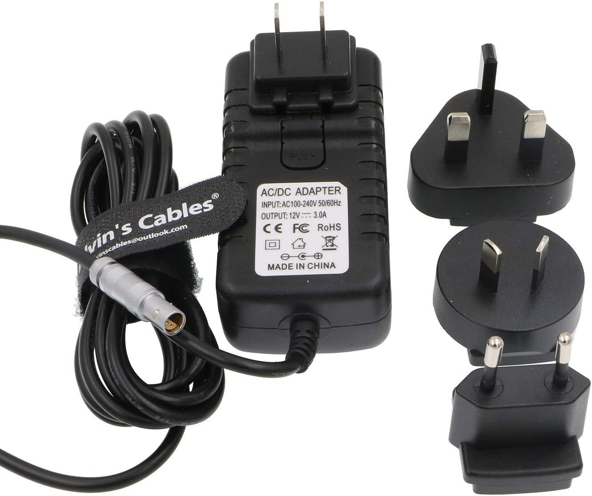Z Cam E2 Power Adapter Cable 4 Pin to Universal AC with US UK EU AU Plugs Pack of 2 R542