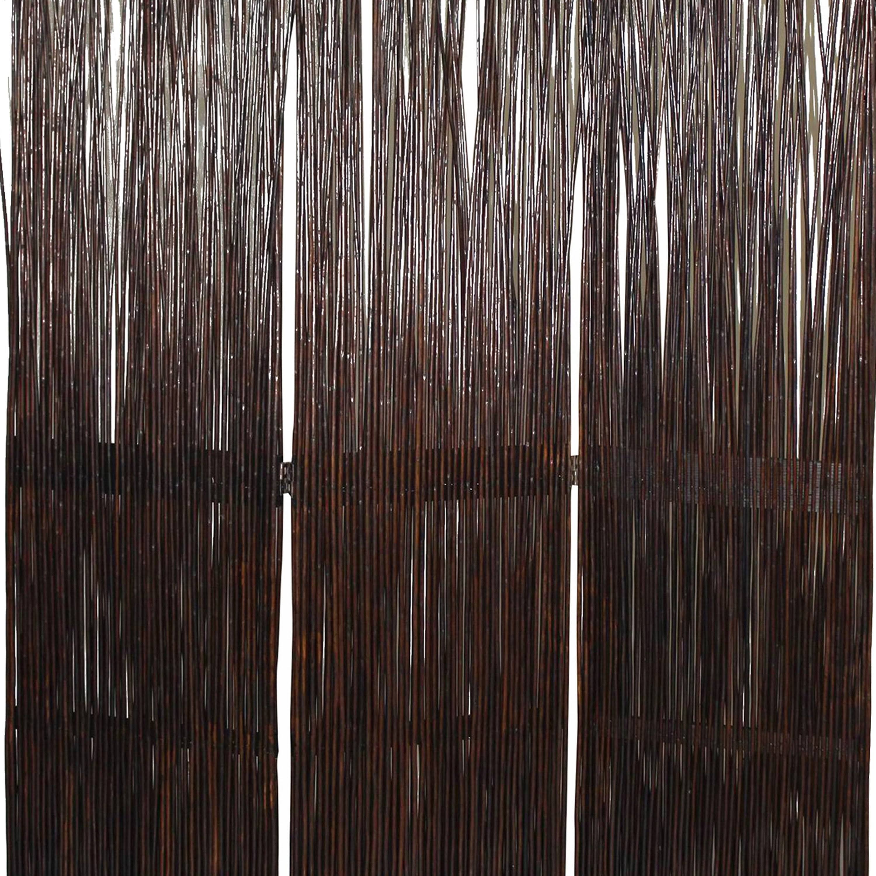 Brown Wooden 3 Panel Room Divider X96693