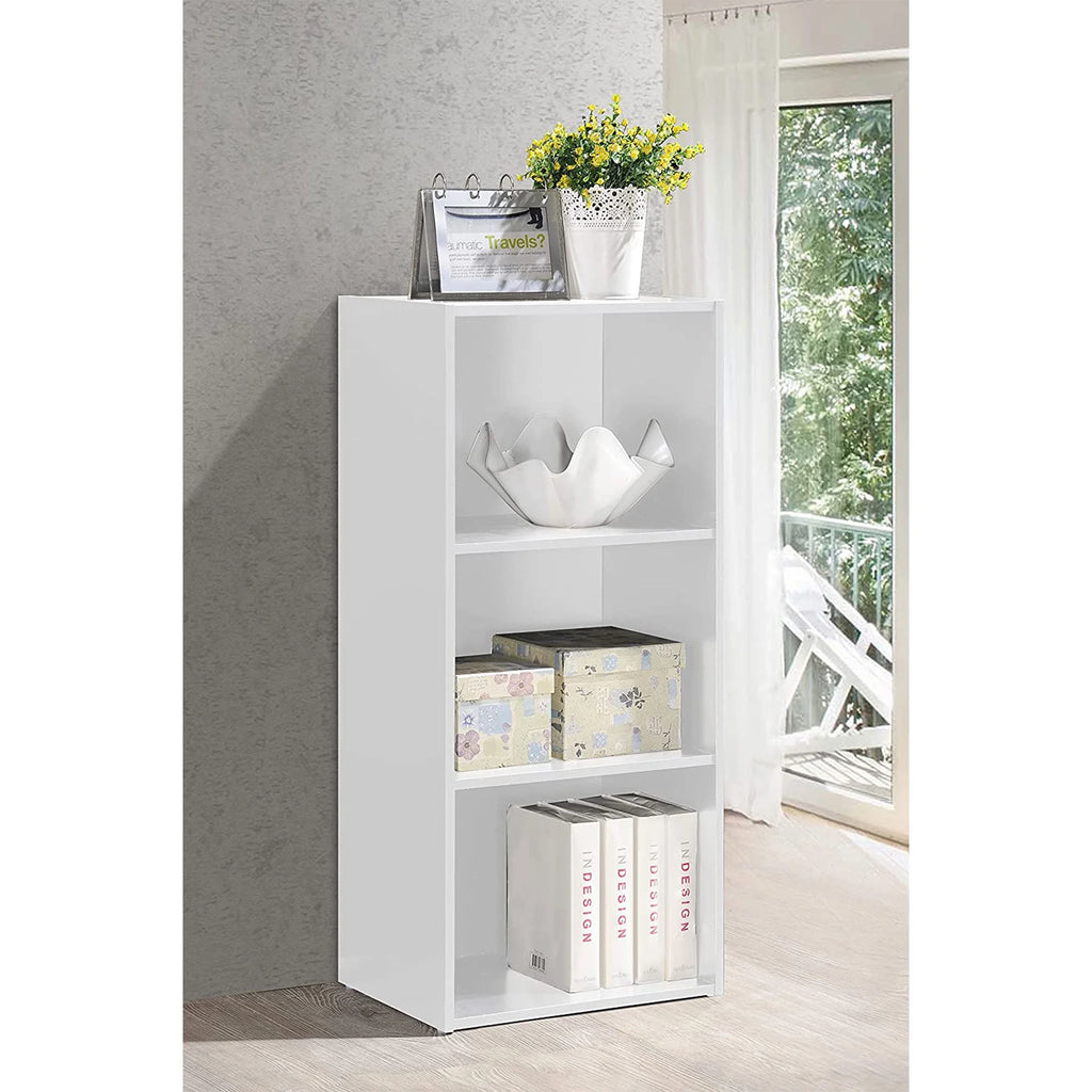 White 3-Shelf Bookcase T534