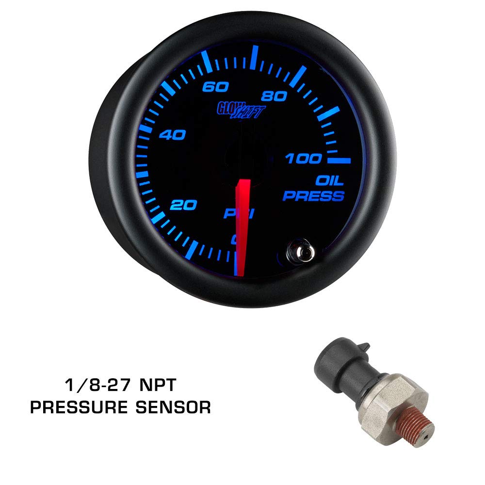 Tinted 7 Color 30 PSI Boost Vacuum Oil Pressure Oil Temperature Gauges Black Triple Pillar Pod N27529