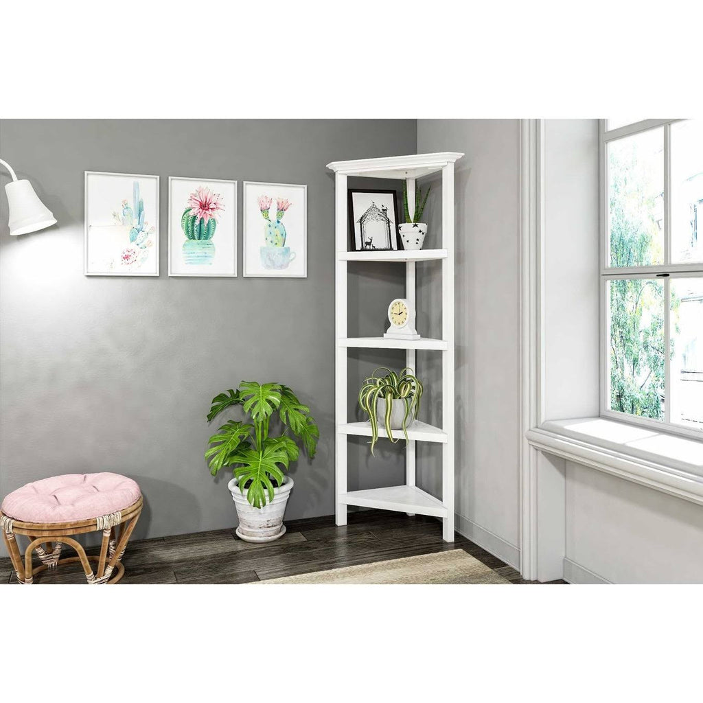 White 2 Shelves Bookcase D300079
