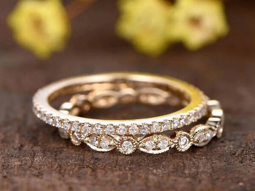 10K Rose Gold Diamond Eternity Ring Q872