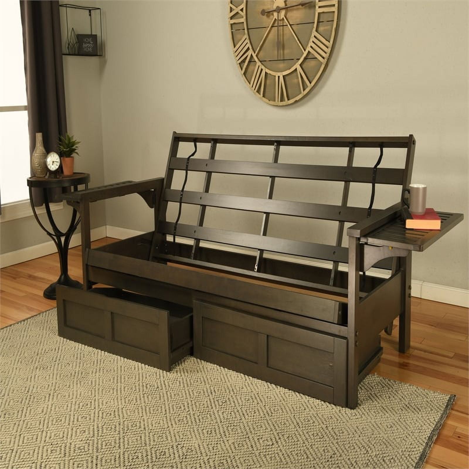 Blue Sofa Sleeper with Storage and Mattress R9381