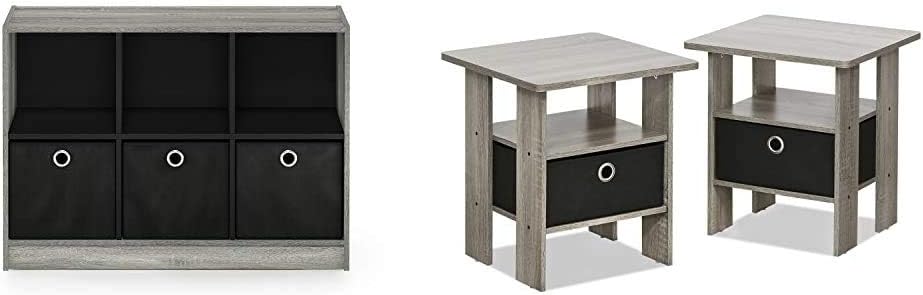 White/Black 3x2 Bookcase Storage L8397