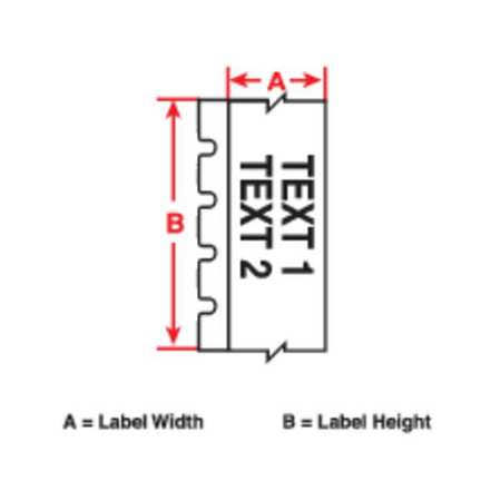 White 100ft L x 3 in W Label Tape Cart L7558