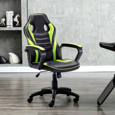 Ergonomic Leather Recliner Racing Computer Chair F56045