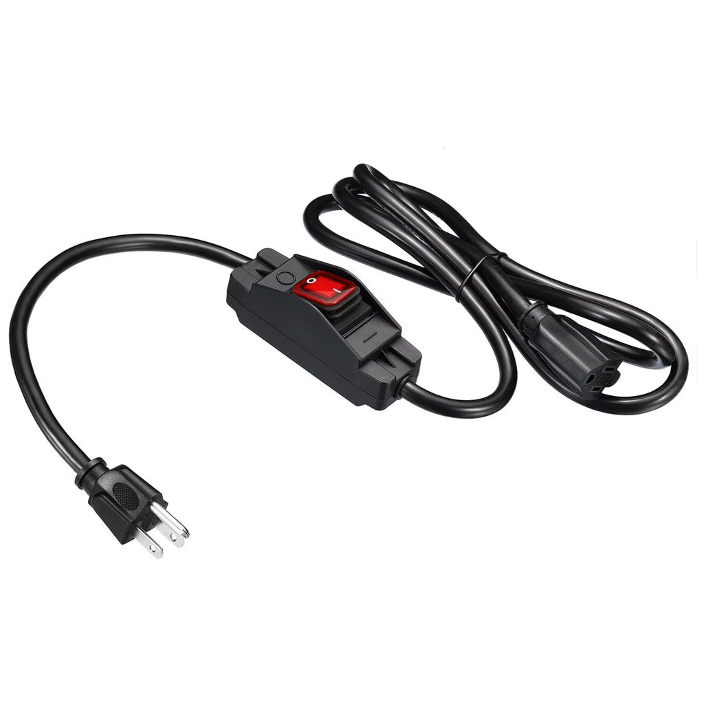 6.6Ft Outdoor Extension Cord with Waterproof Switch 1875W 14AWG 3 Prong G77977