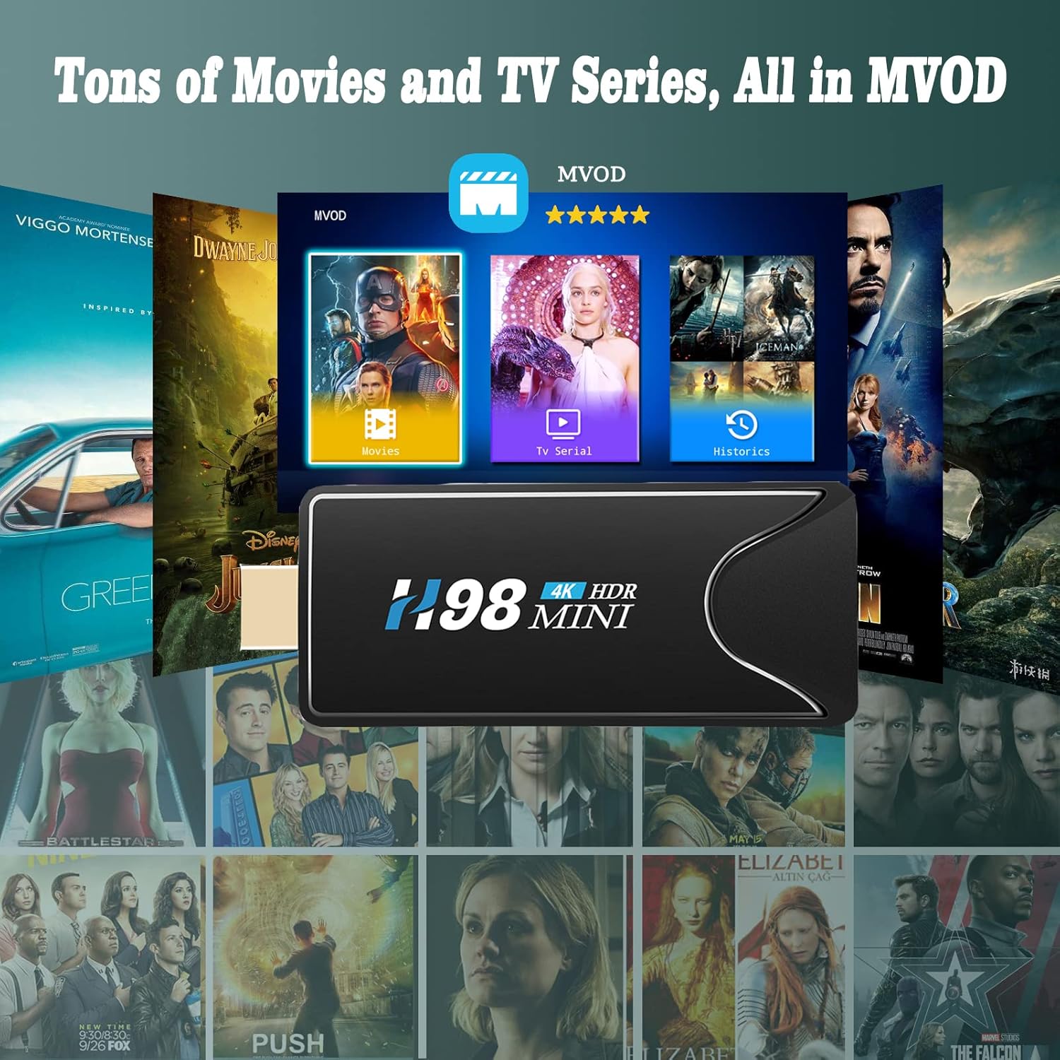IPTV Box 4K Channels Bluetooth WiFi 2GB RAM 16GB ROM O22859