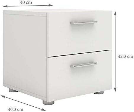 White 8 Drawer Double Dresser and Nightstand L371104